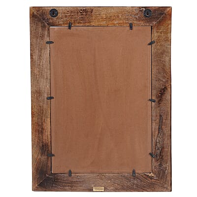 NAKKASHI Antique White Wooden Hand Carved Wall Mirror