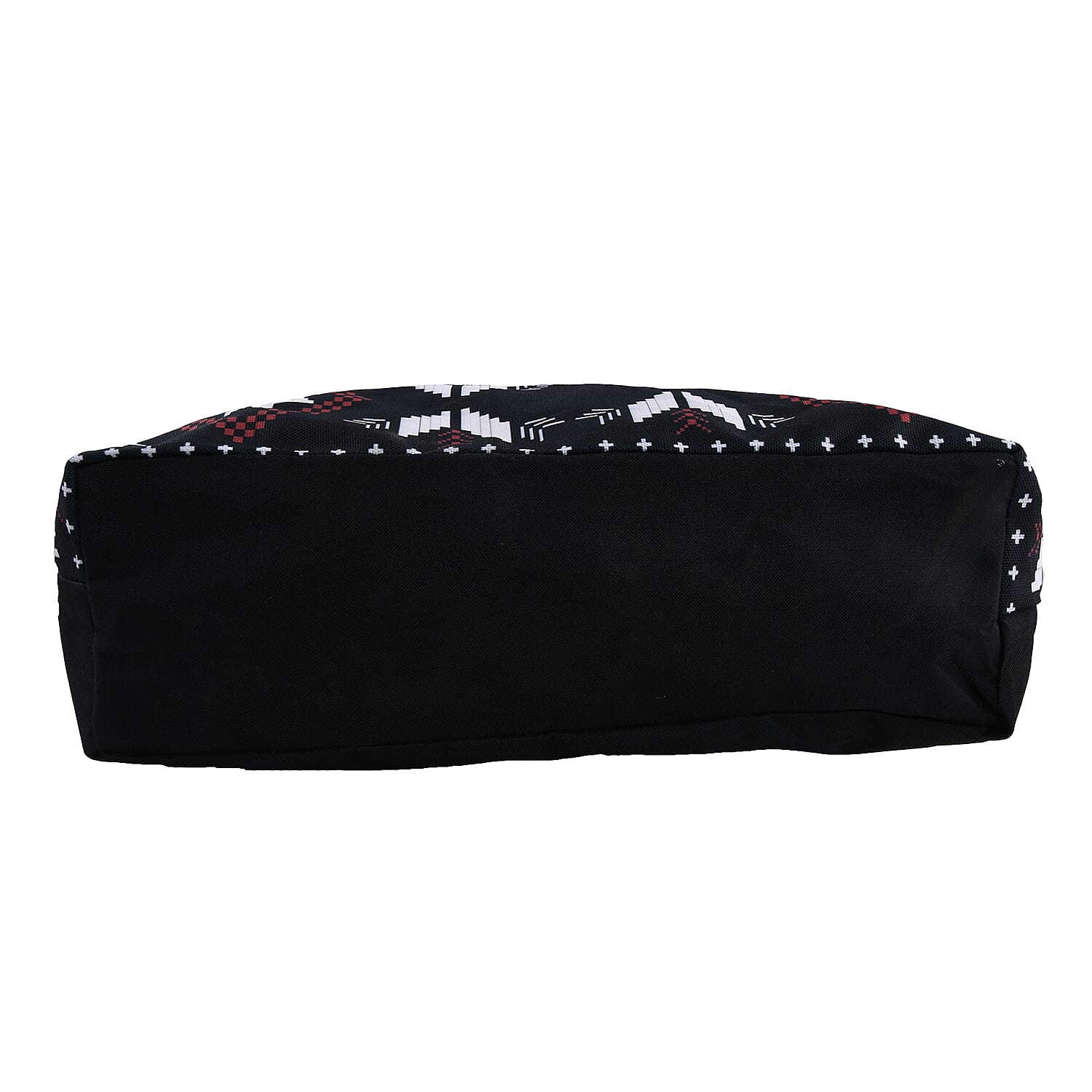 Black Tribal Pattern Neat and Strong Stitching Canvas Tote Bag