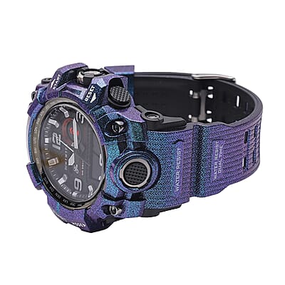 Genoa Japanese and Electronic Movement Multifunctional Key Watch in Blue Silicone Strap (58 mm)