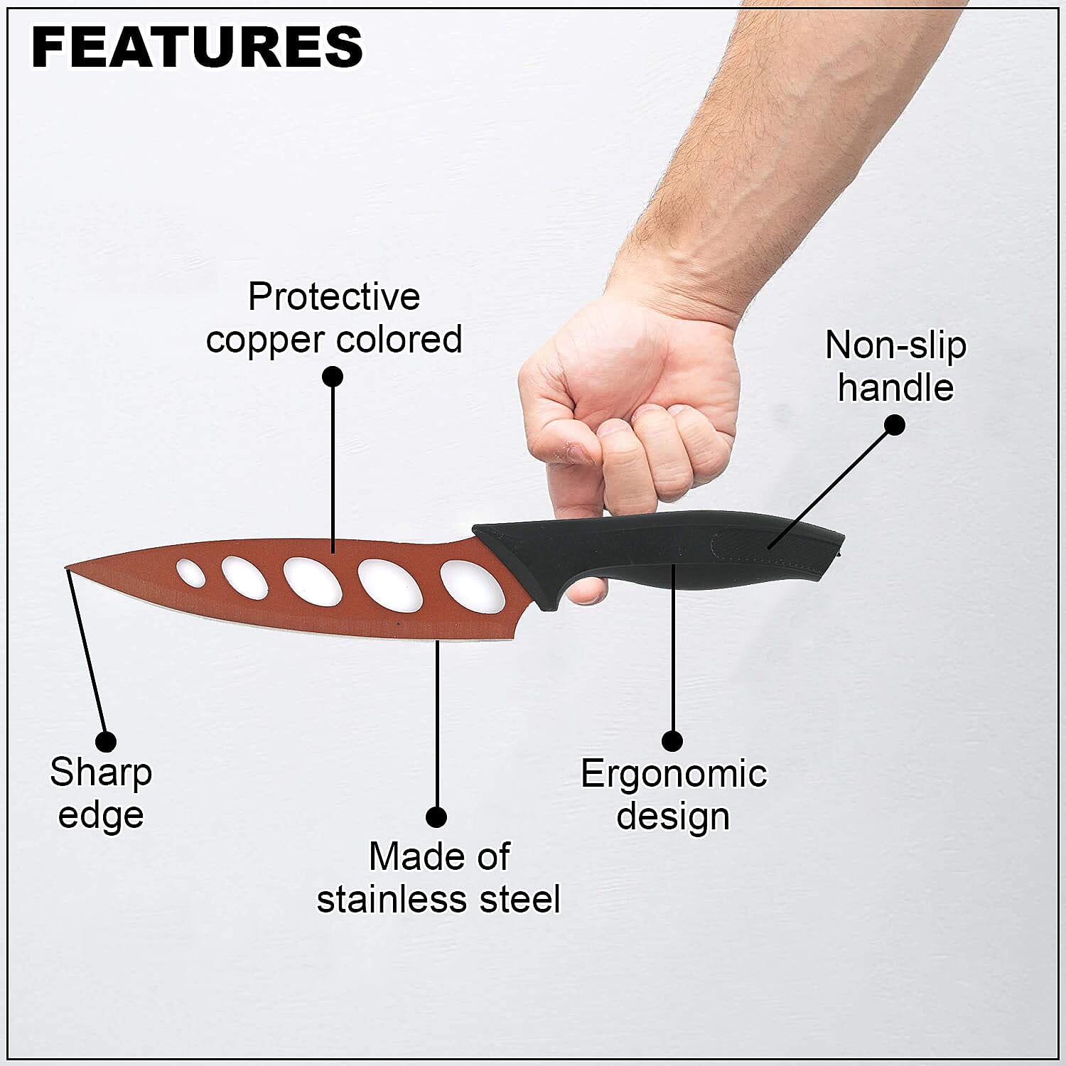 Closeout Copper Colored Kitchen Knife