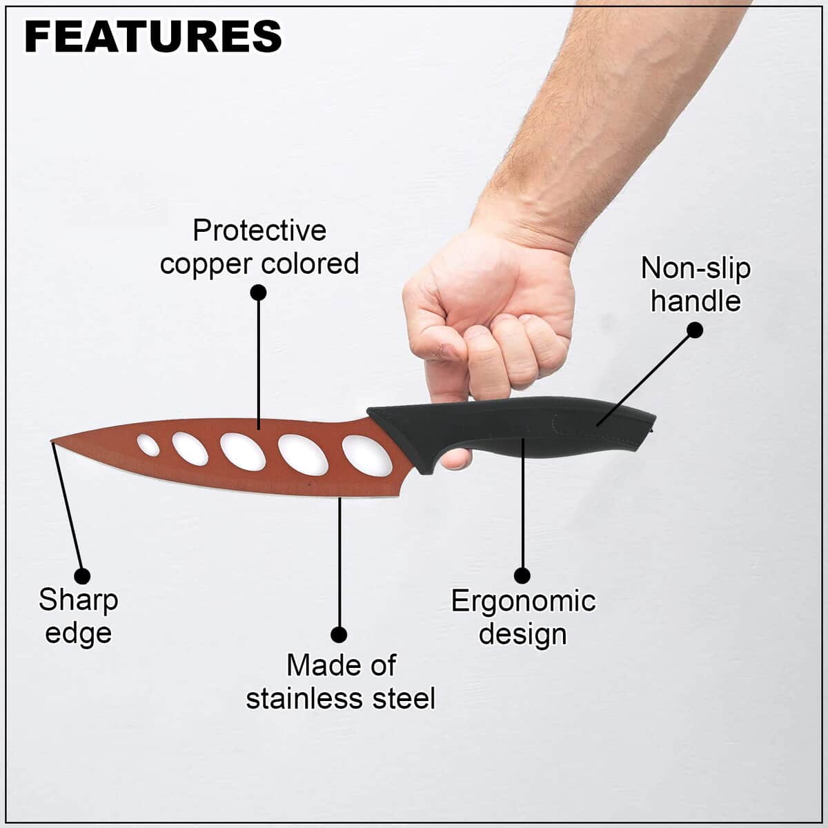 Copper Colored Kitchen Knife image number 2