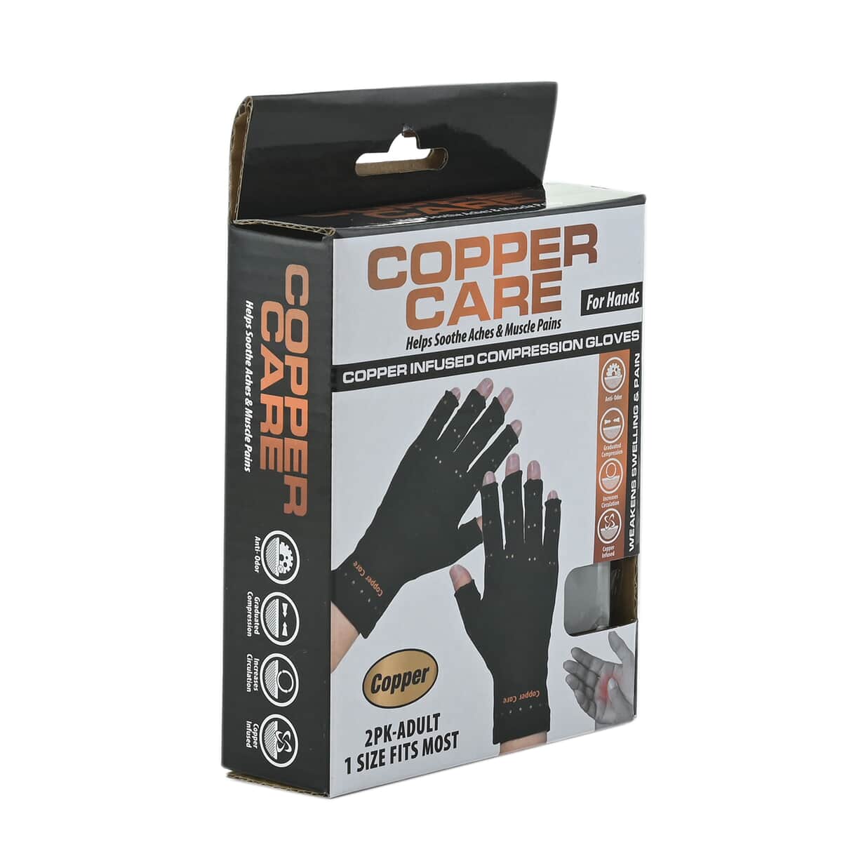 COPPER CARE Copper Infused Compression Gloves 1 Pair image number 3