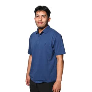 Izod Saltwater Men's Navy Solid Polo- L