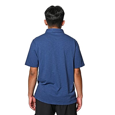 Izod Saltwater Men's Navy Solid Polo- L