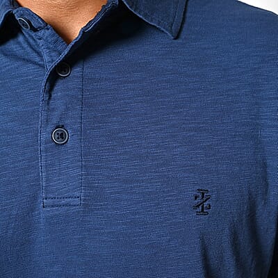 Izod Saltwater Men's Navy Solid Polo- L