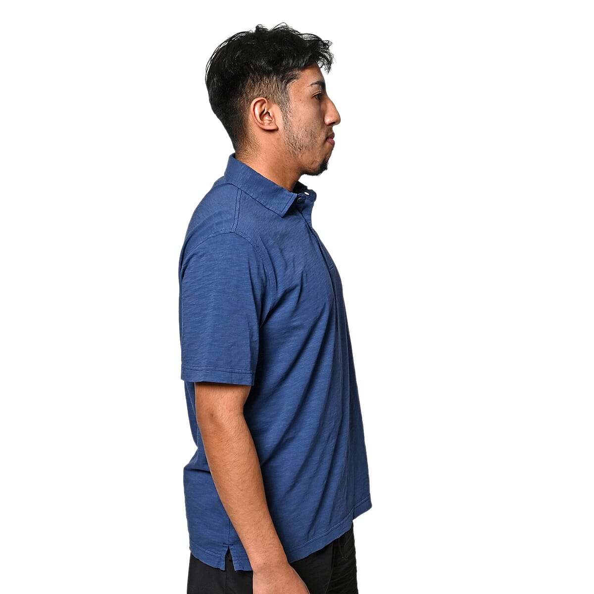 IZOD Saltwater Men's Navy Solid Polo- S image number 2