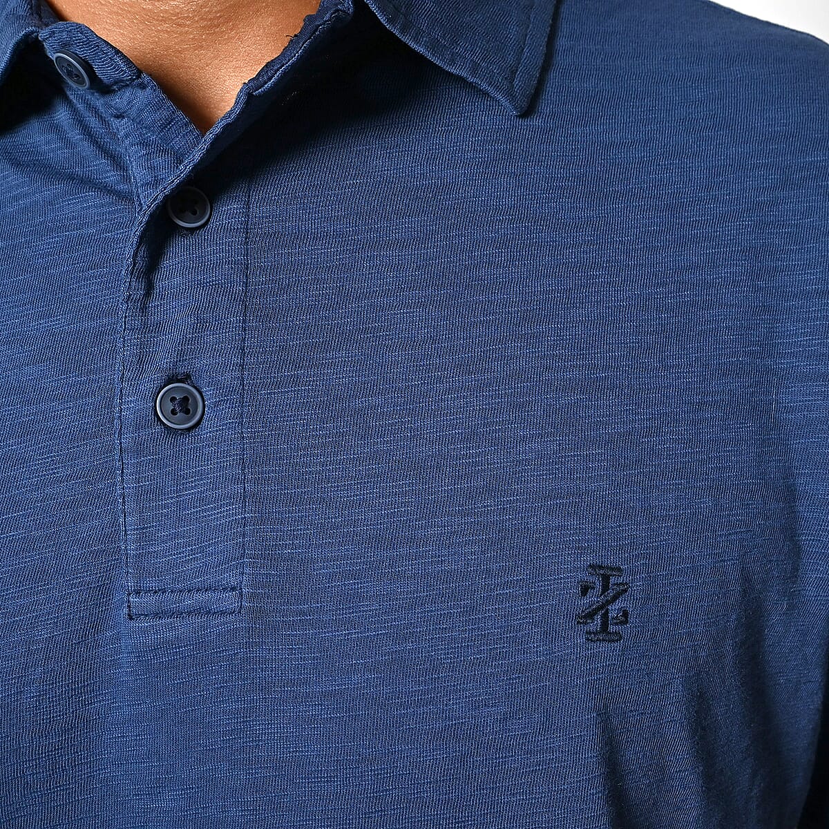 IZOD Saltwater Men's Navy Solid Polo- S image number 3