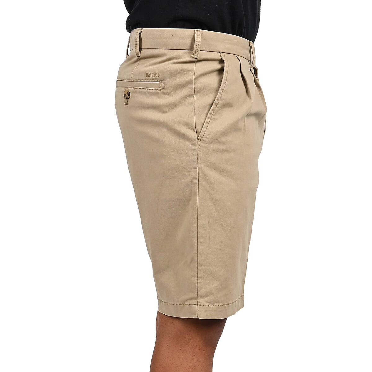 IZOD Saltwater Men's Khaki Double Pleat Short-36 image number 2