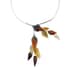 Multi Color Amber 3 Part Choker Necklace 10.5 Inches in Sterling Silver image number 0