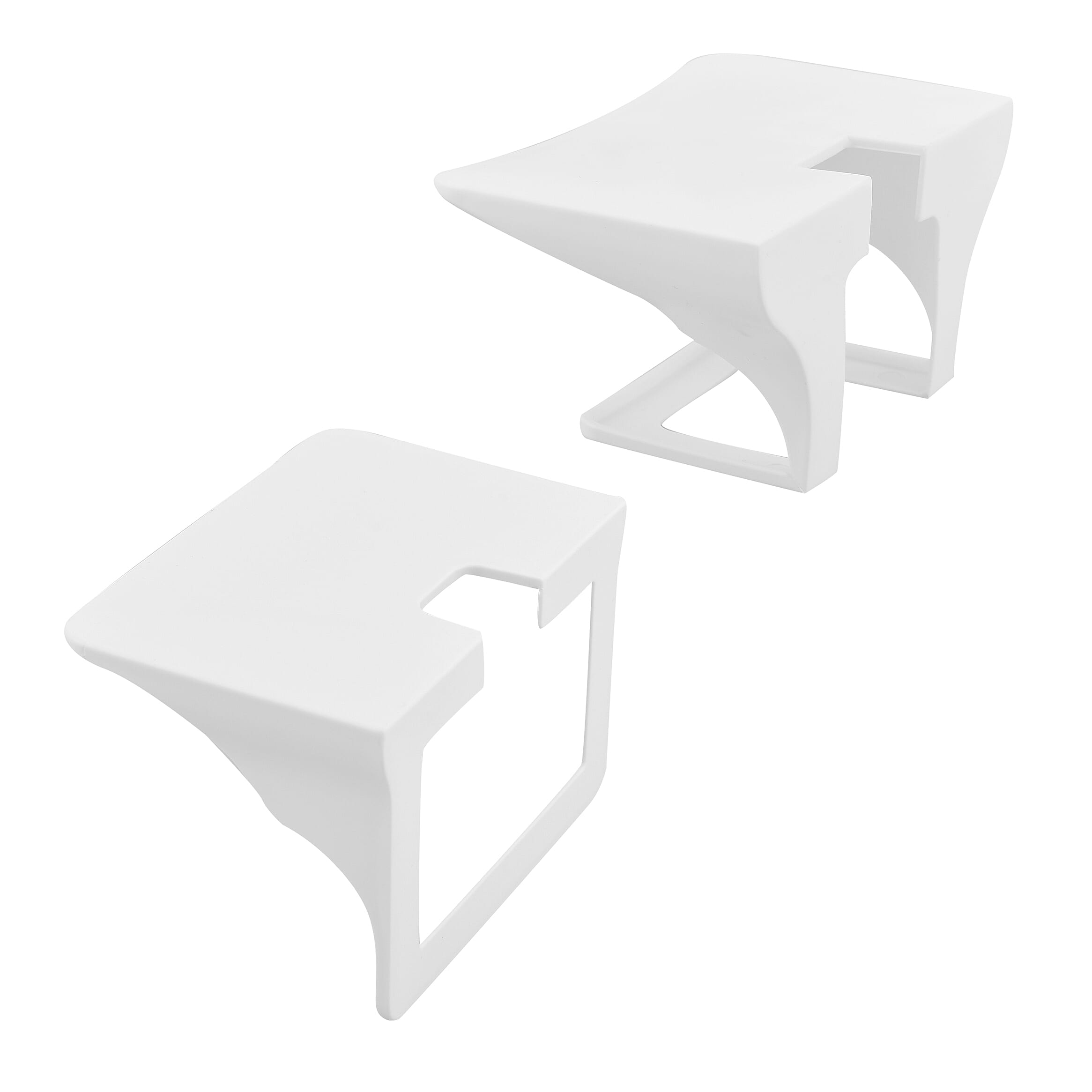 Homesmart White Organizer with Set of 2 Outlet Shelf
