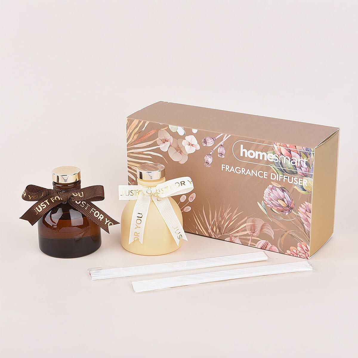 Homesmart Set of 2 50ml Round Fragrance Diffuser (Brown- Zen Tea, Yellow- French Block) , Diffuser Sticks , Reed Diffuser , Scent Diffuser , Perfume Diffuser image number 3