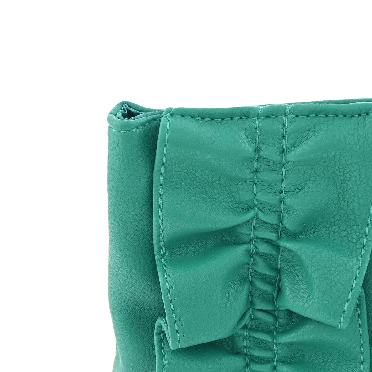 Green Faux Leather Clutch (12"x7") image number 4
