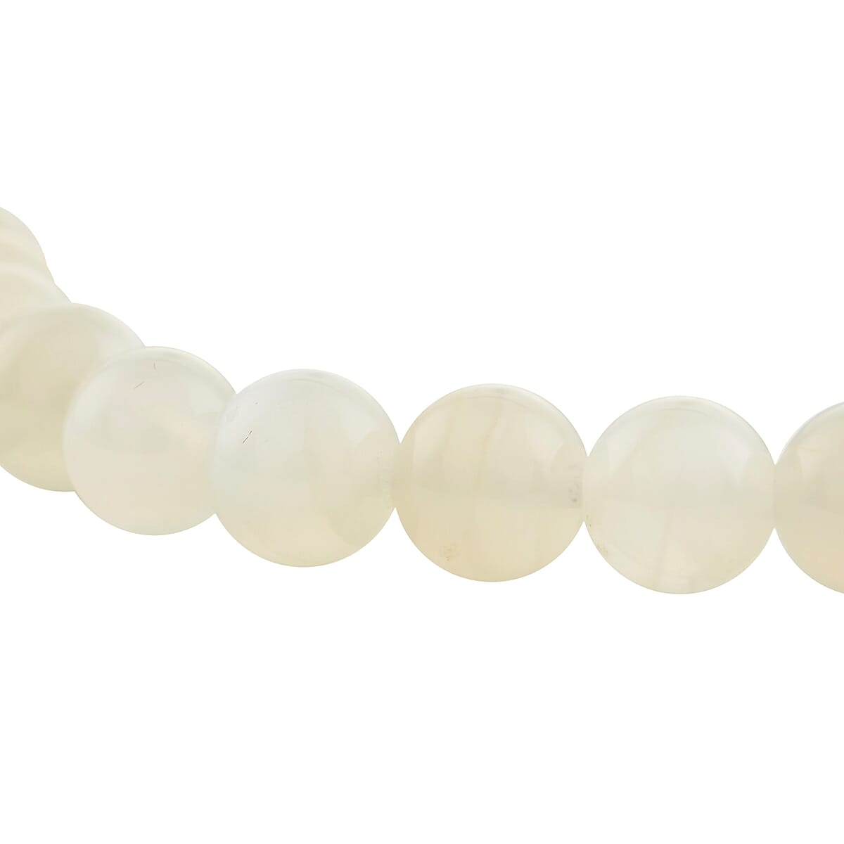 Silver Moonstone Beaded Bolo Bracelet in Stainless Steel 6.90 ctw image number 1