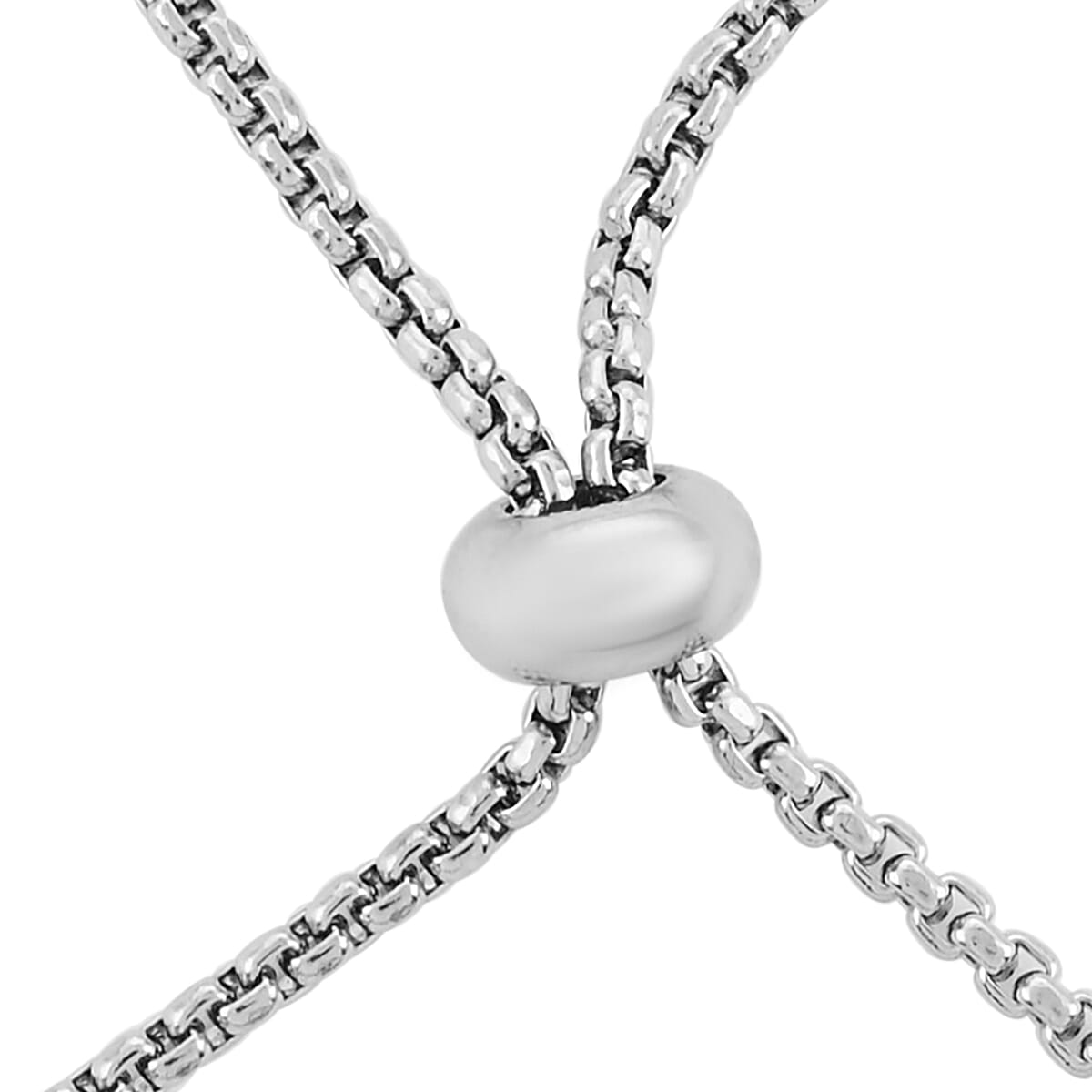 Silver Moonstone Beaded Bolo Bracelet in Stainless Steel 6.90 ctw image number 2