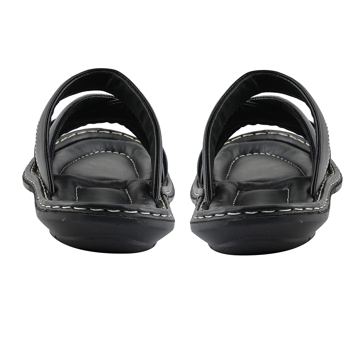 Martin 100% Genuine Leather Men's Black Multi Strap Sandal (Size 7)
