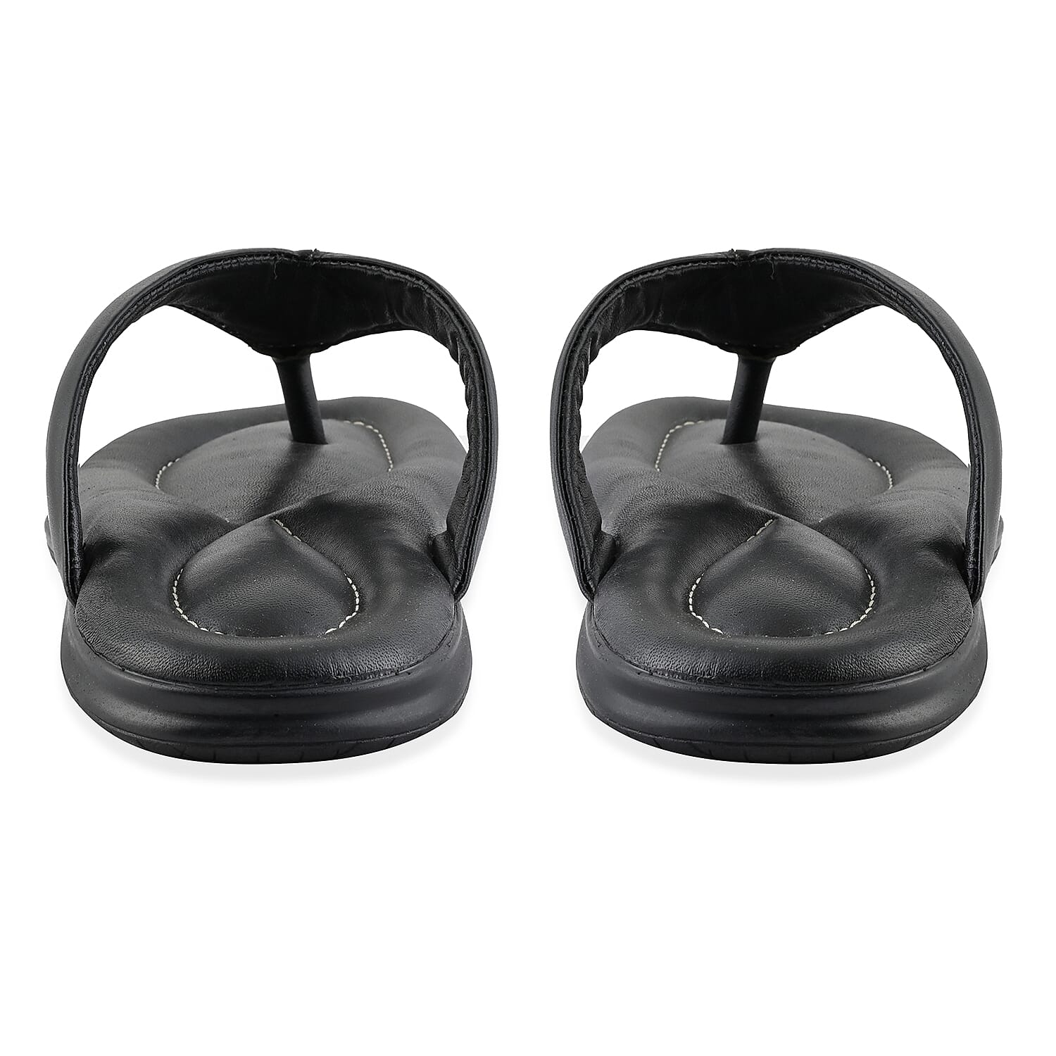 Martin 100% Genuine Leather Men's Black Classic Comfort Flip Flop (Size 7)
