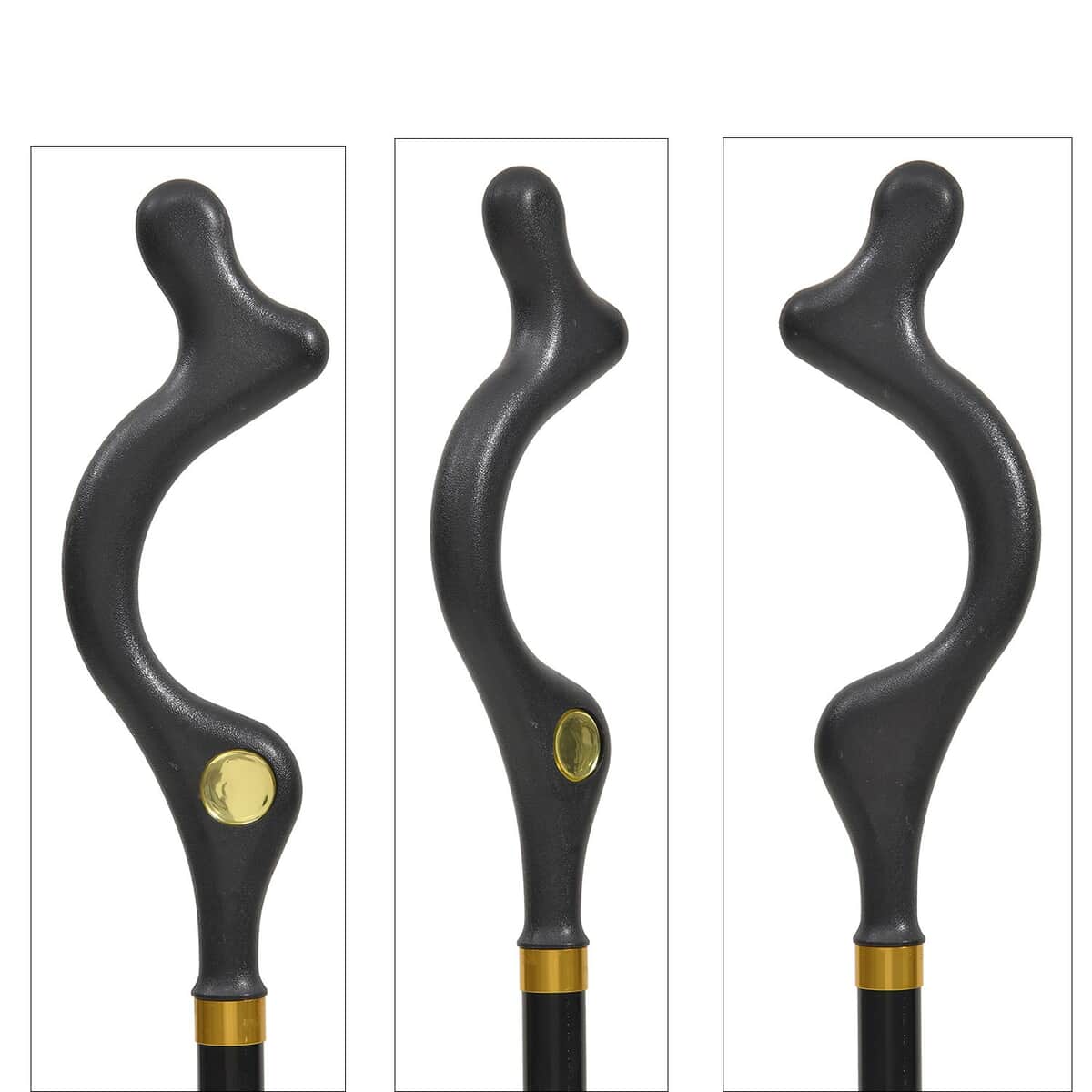 Homesmart Black Posture Cane with 10 Adjustable Height Positions from 40 to 49 Inches image number 4