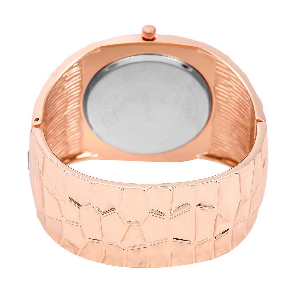 Strada Japanese Movement Chunky Bangle Watch in Rosetone (6.75In) image number 4