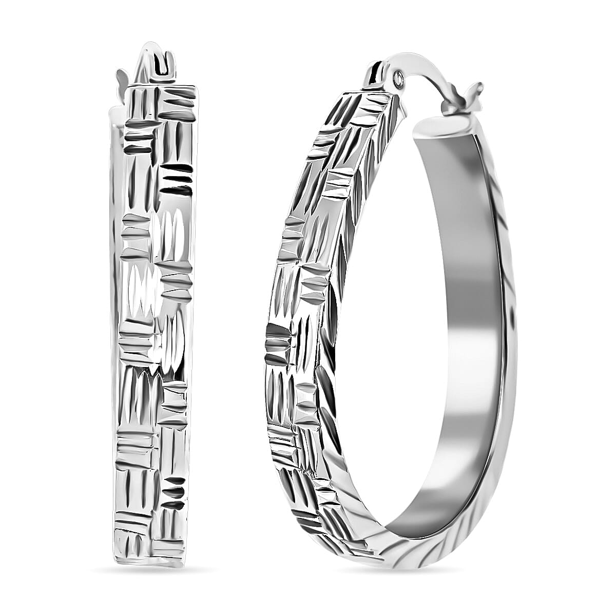 Sterling Silver Hoop Earrings 3.20 Grams