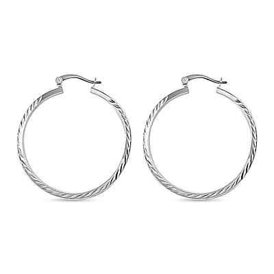 Sterling Silver Hoop Earrings 2.60 Grams