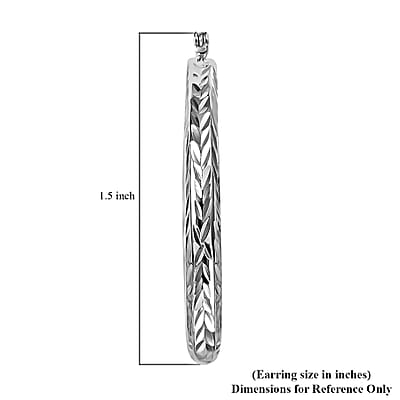 Sterling Silver Hoop Earrings 2.60 Grams