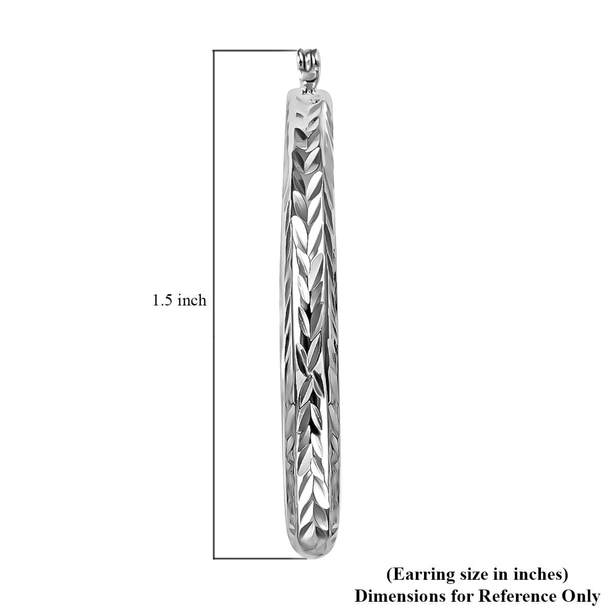 Sterling Silver Hoop Earrings 2.60 Grams image number 4