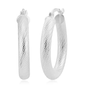 Hoop Earrings in Sterling Silver 3.20 Grams