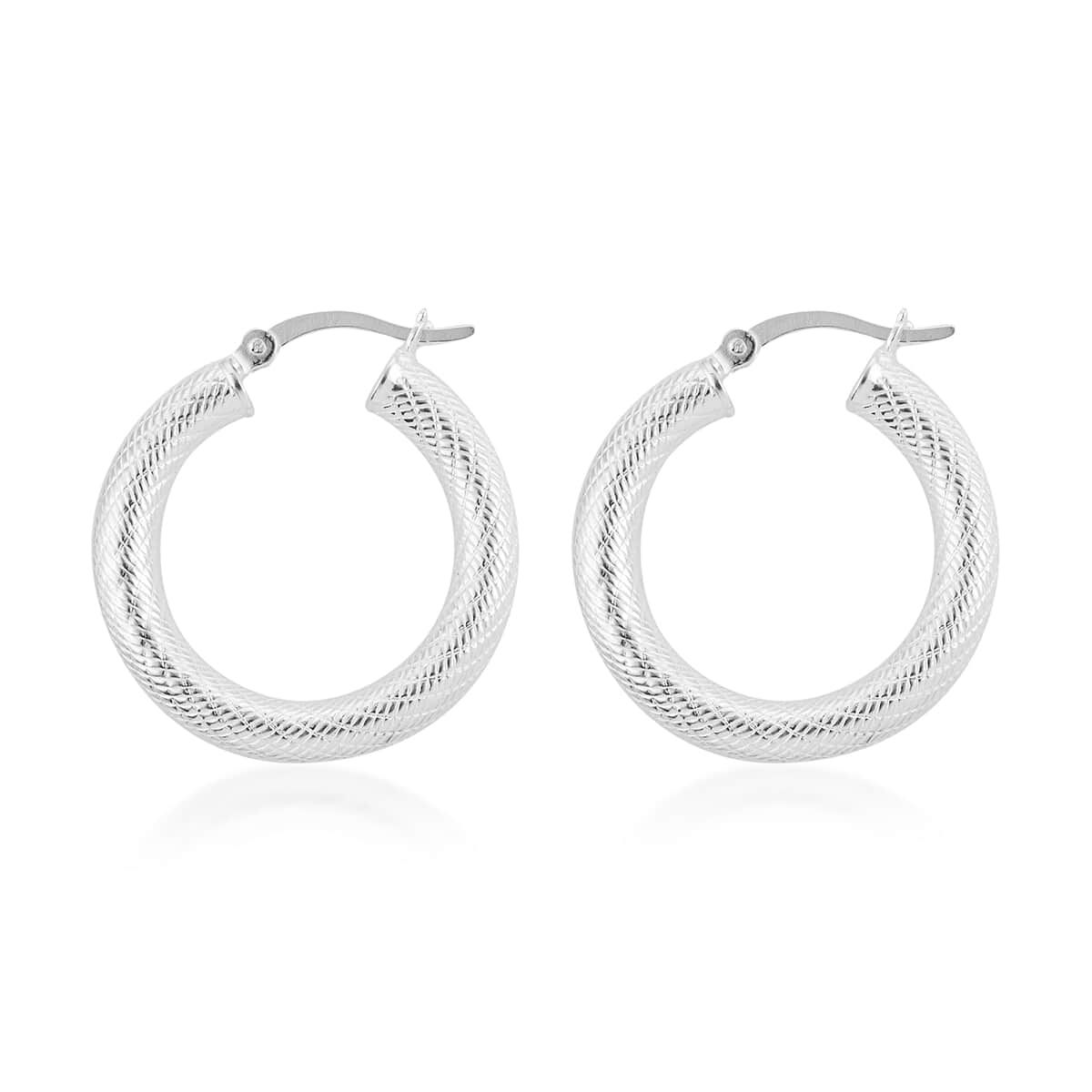 Hoop Earrings in Sterling Silver 3.20 Grams image number 2