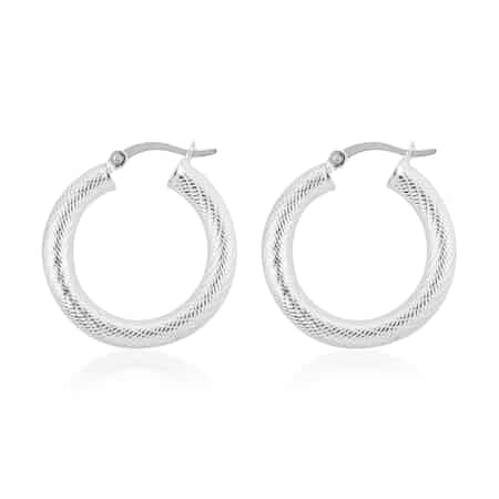 Hoop Earrings in Sterling Silver 3.20 Grams image number 2