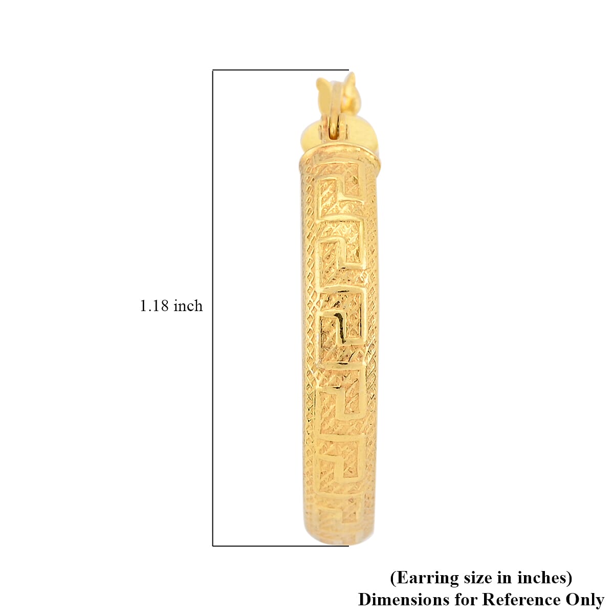 14K YG Over Sterling Silver Hoop Earrings (4.20 g) image number 3