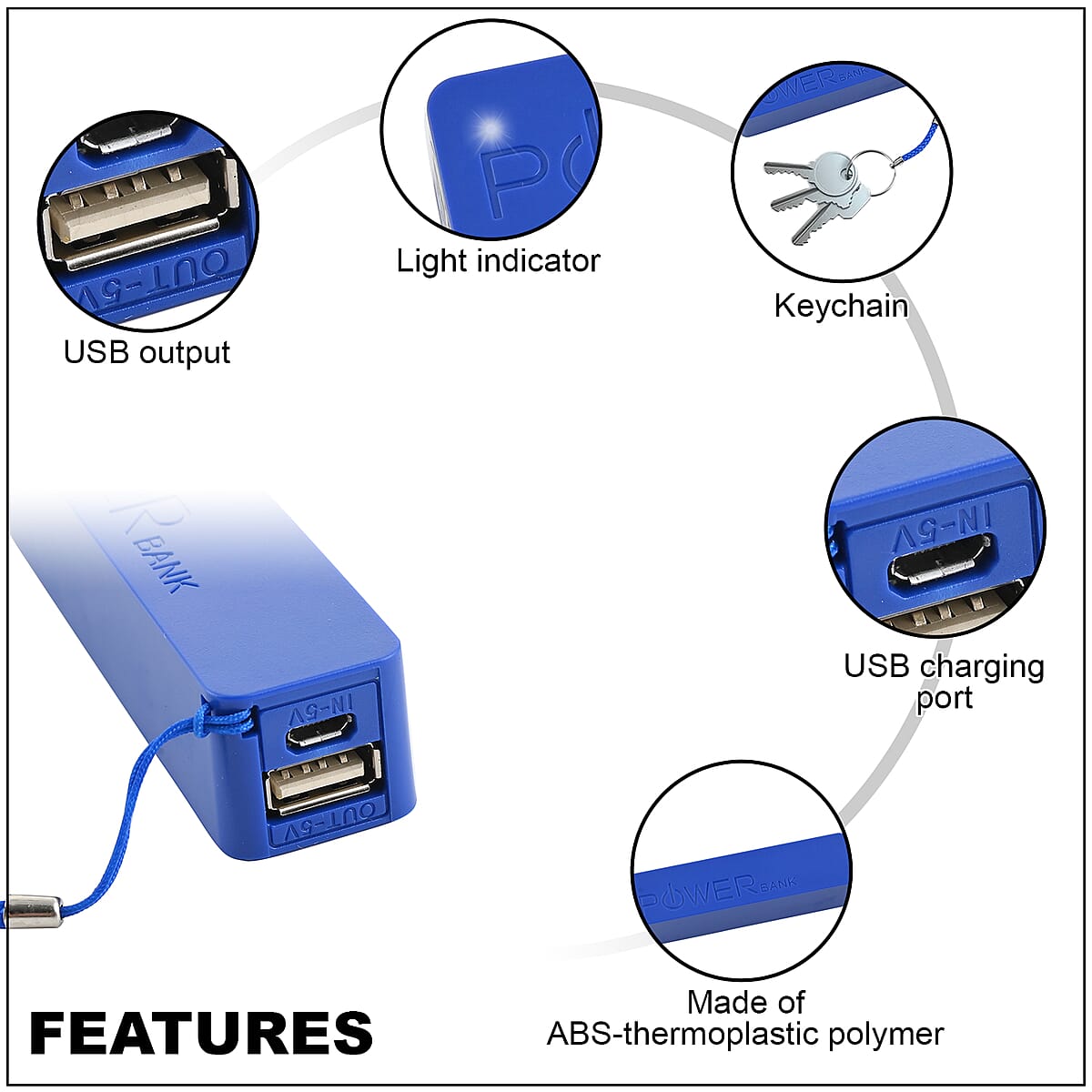 UL Certified 2200mAh Power Bank -Green image number 2