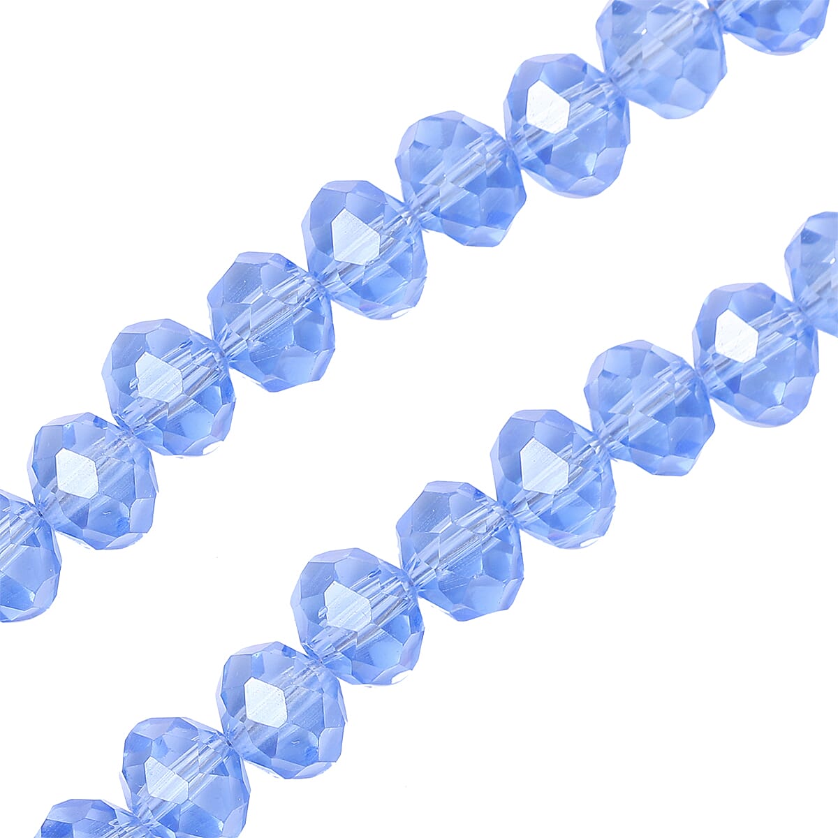 Simulated Blue Sapphire, Black and Blue Austrian Crystal Crocodile Necklace 21 Inches in Silvertone image number 3