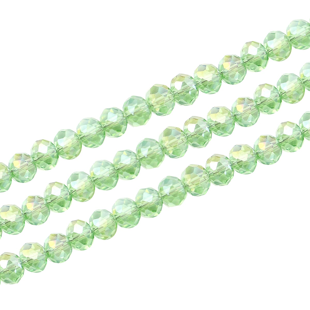 Simulated Green Magic Emerald Multi Strand Necklace in Goldtone| Multi Color Crystal Necklace For Women|Crystal Jewelry For Women (20.5 Inches) image number 3