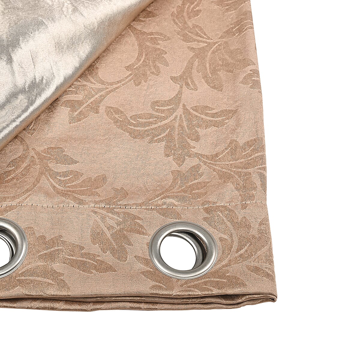 Dark Room Abelina Embossed Blackout Curtain Pair - Taupe image number 1