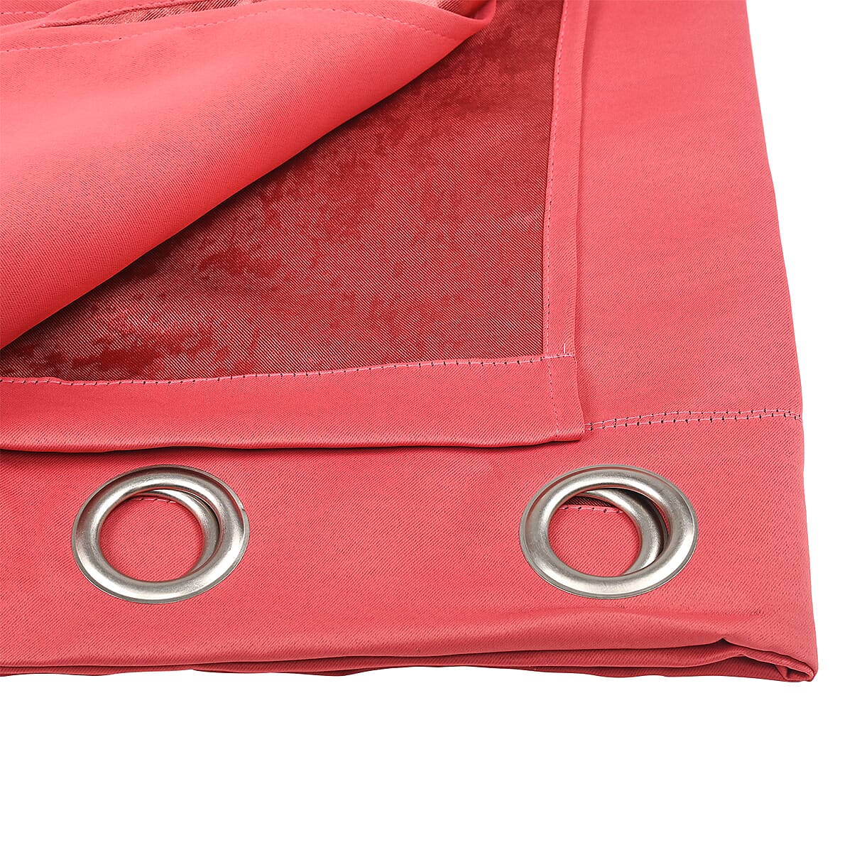 Dark Room Neil Blackout Curtain Pair - Coral image number 1