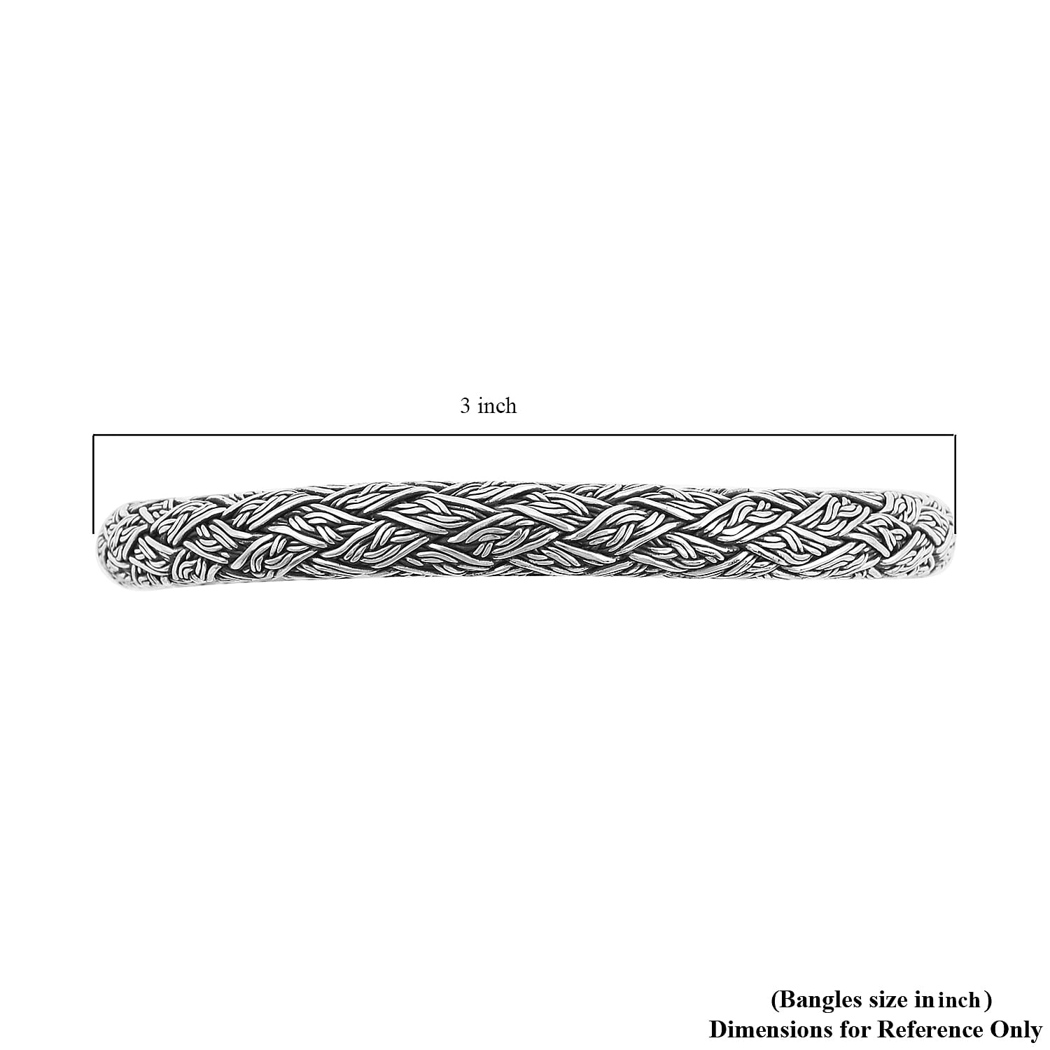 Bali Legacy Sterling Silver Borobudur Bangle Bracelet (7.25 In) 32 Grams