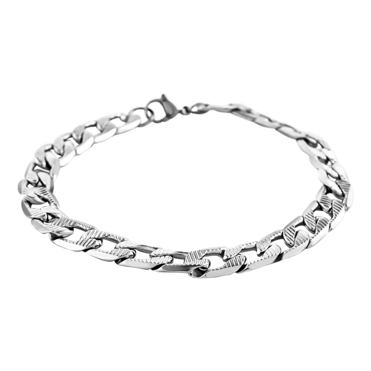 Curb Chain Bracelet in Stainless Steel (8.00 In) 13.60 Grams image number 0