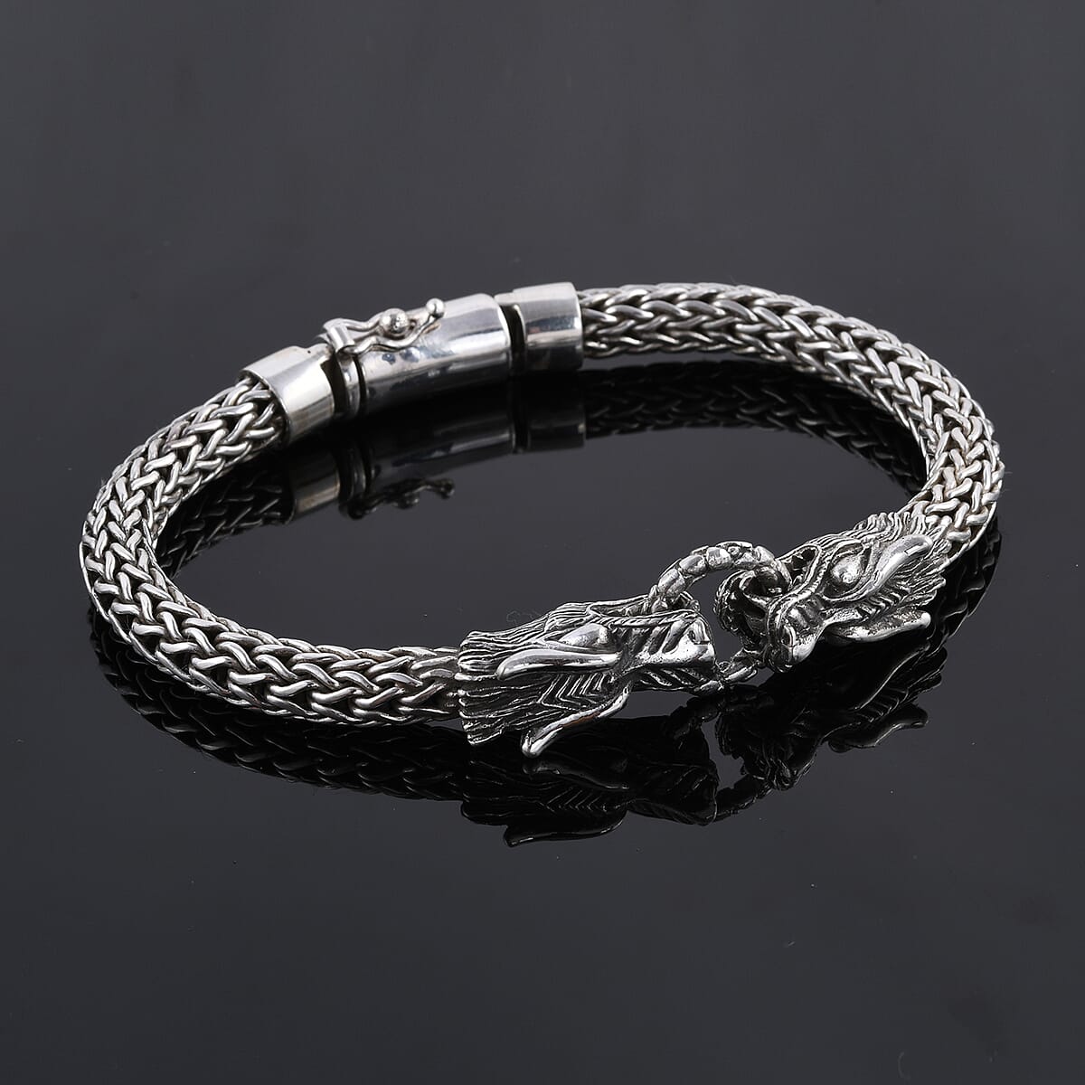 Bali Legacy Sterling Silver Dragon Bracelet (7.50 In) 55.70 Grams image number 1