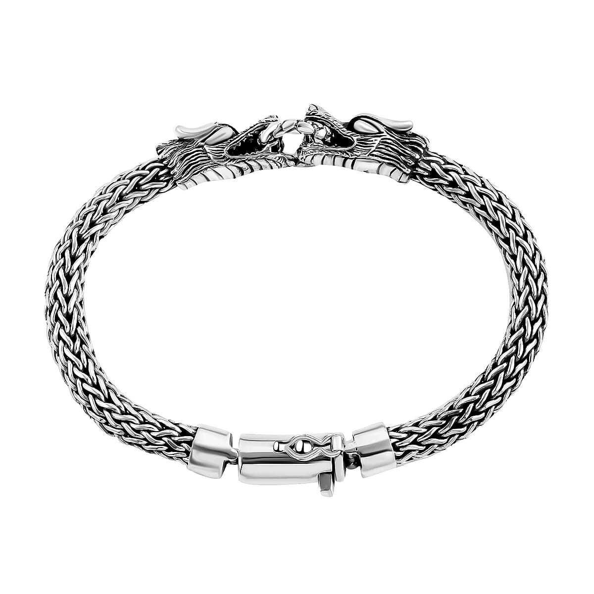 Bali Legacy Sterling Silver Dragon Bracelet (7.50 In) 55.70 Grams image number 3
