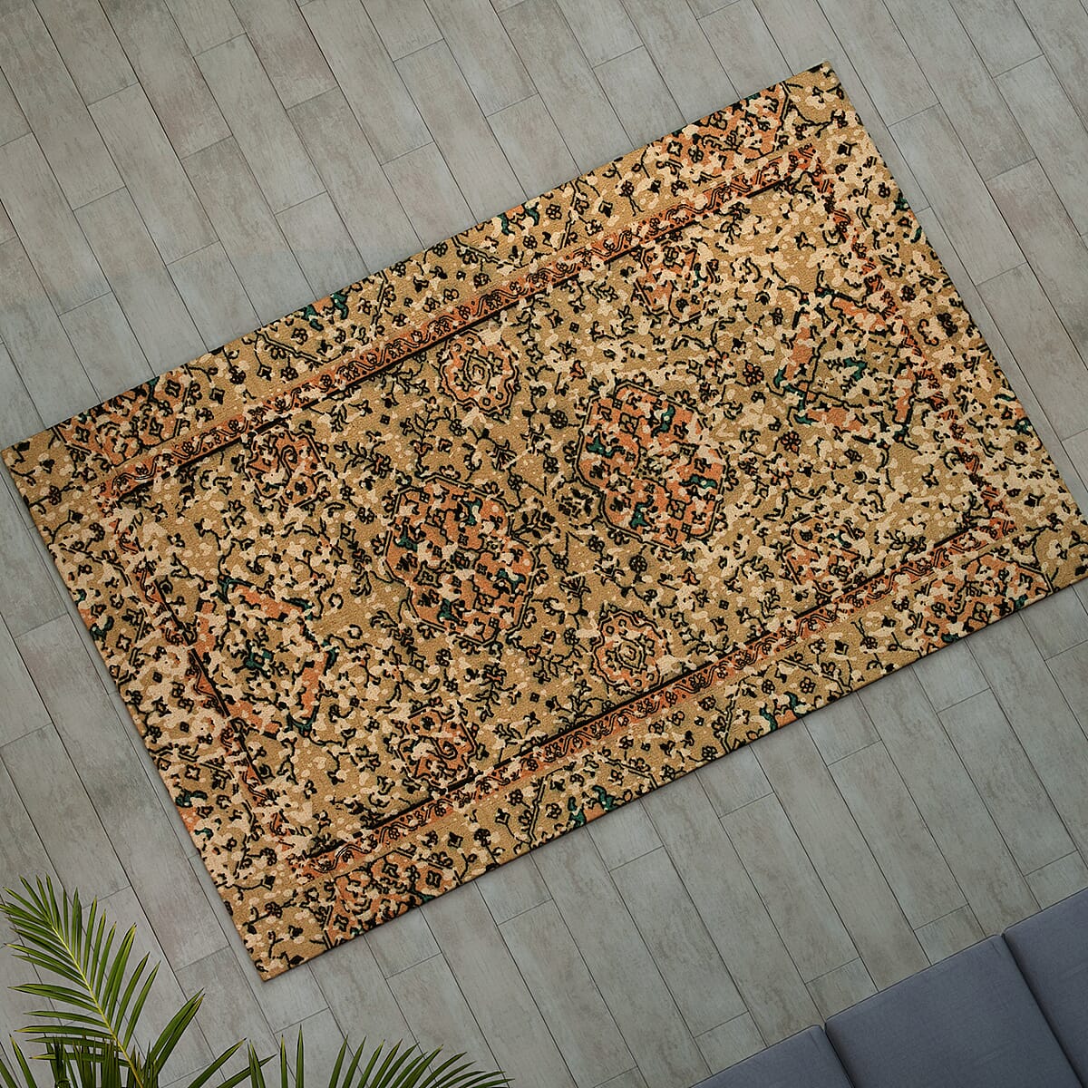 Multi Color Screen Printed Cotton Rugs image number 3