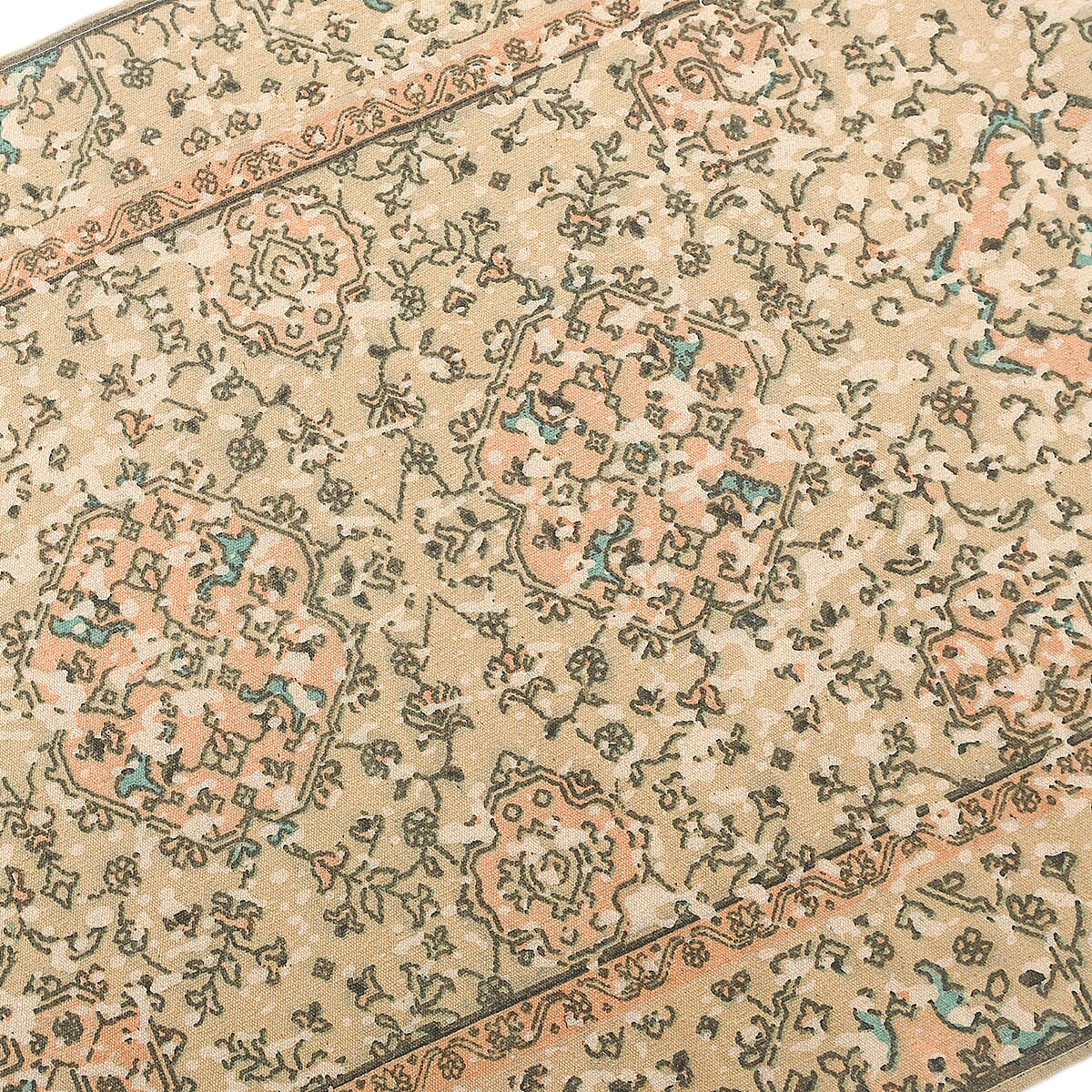 Multi Color Screen Printed Cotton Rugs image number 5