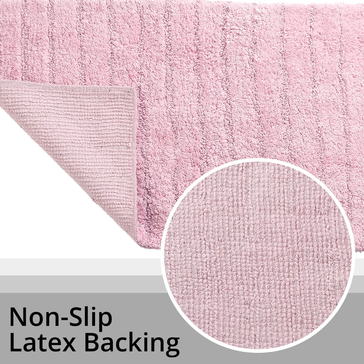 Set of 2 Blush Bath Mat with Latex Backing image number 2