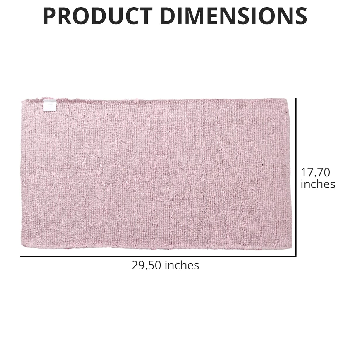 Set of 2 Blush Bath Mat with Latex Backing image number 4