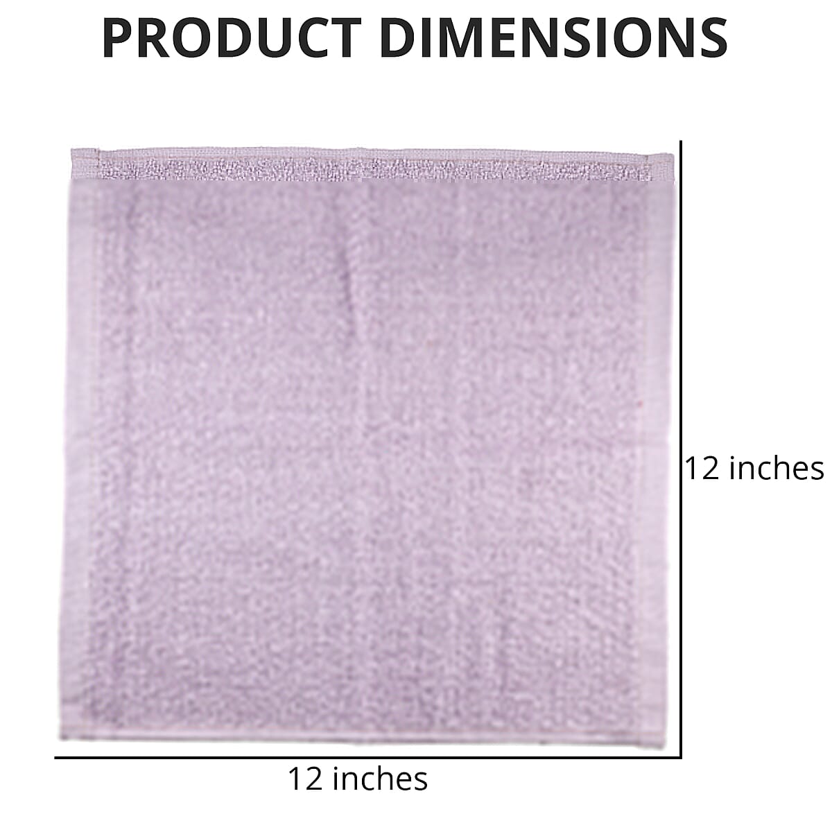 Set of 10 Light Purple Ring Spun Carded Solid Dobby Face Towels image number 3