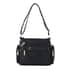 Hong Kong Closeout Collection Black Genuine Leather Crossbody Bag with Handle Drop and Shoulder Strap image number 0