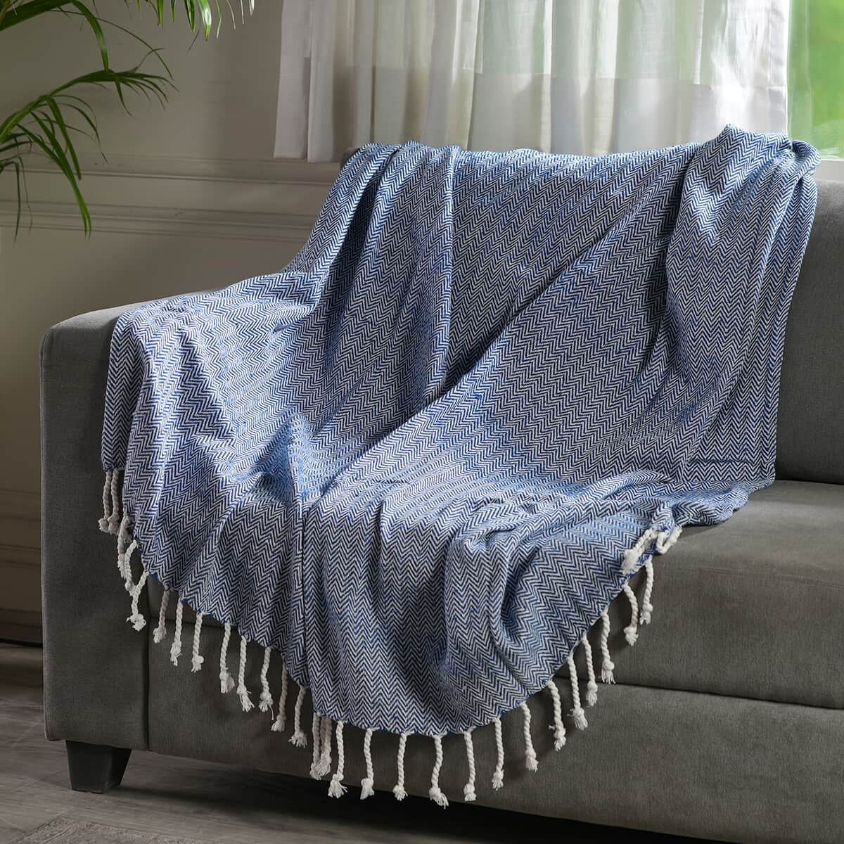 Cotton Woven Throw Blanket image number 0