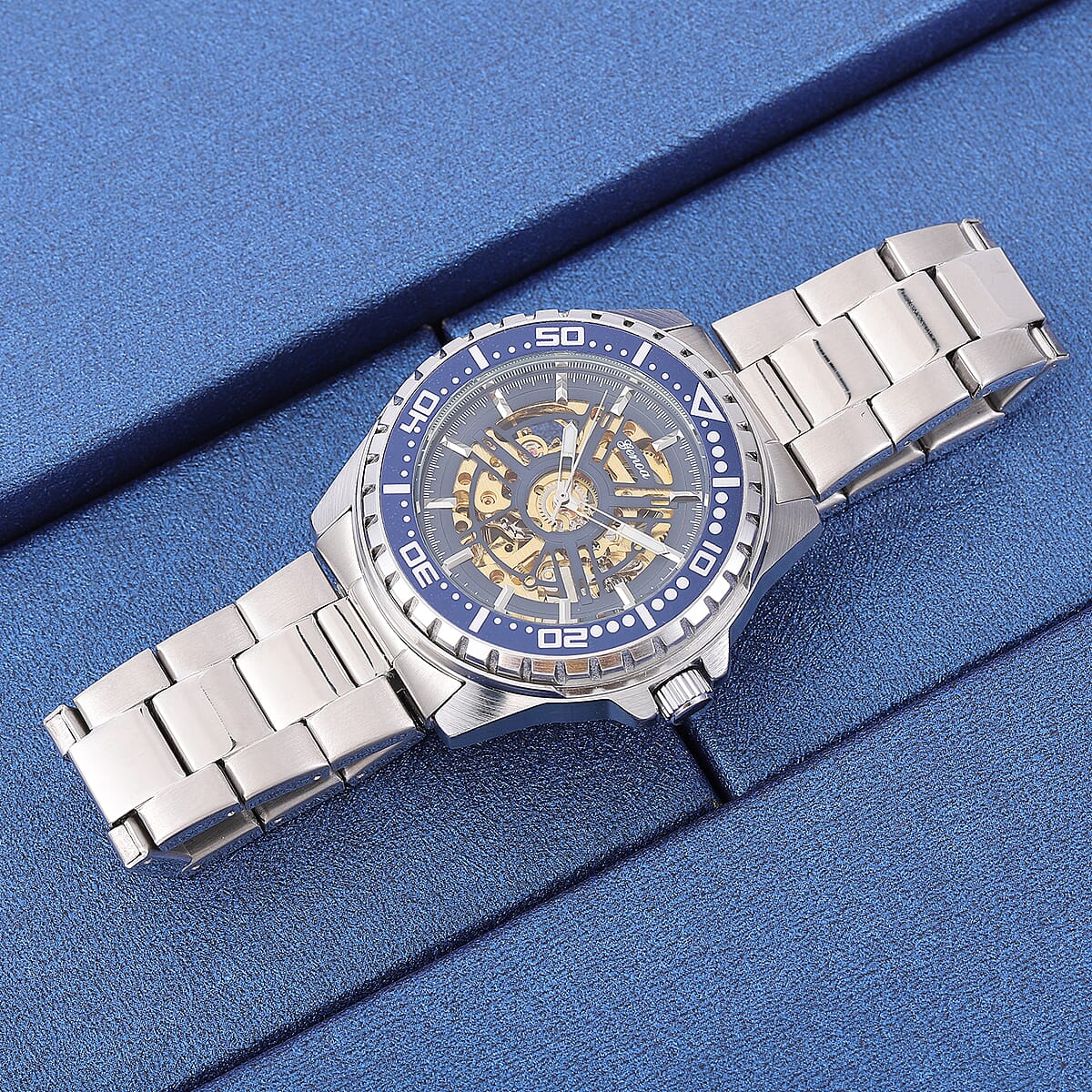 Genoa Automatic Mechanical Movement Watch in Stainless Steel Strap (46mm) image number 1