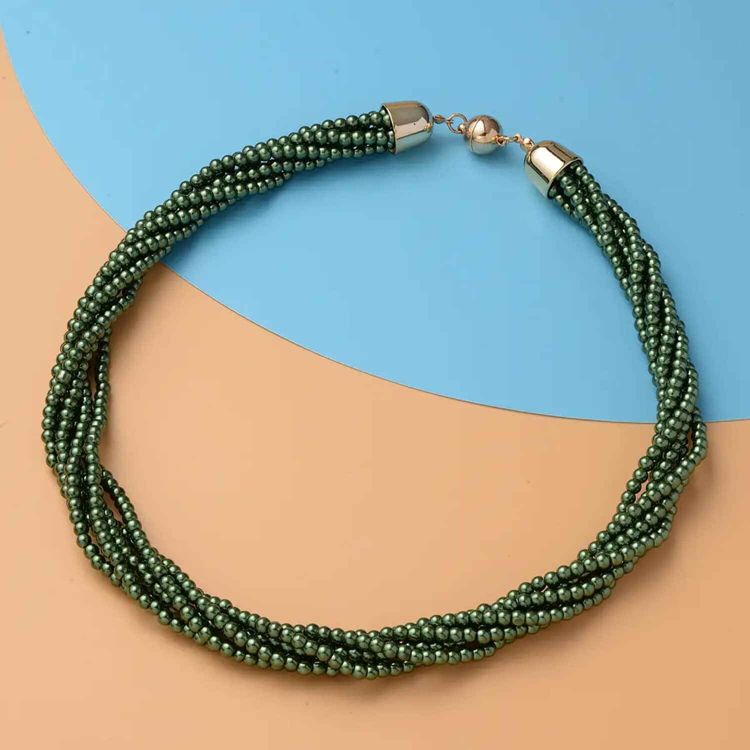 Deals green necklace - green pearlie twist