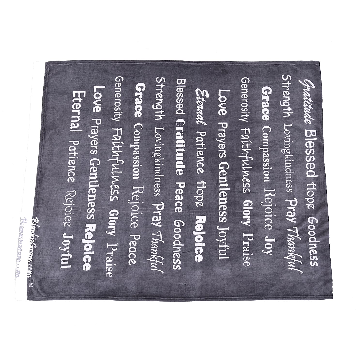 Homesmart Gray Letters Printed Flannel Blanket , Soft Blanket , Bed Throws , Cozy Blanket , Throw Blanket