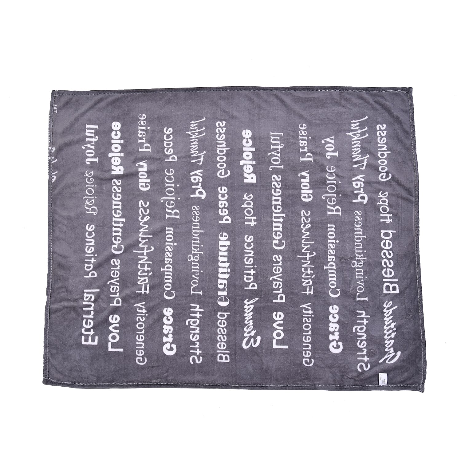Homesmart Gray Letters Printed Flannel Blanket , Soft Blanket , Bed Throws , Cozy Blanket , Throw Blanket